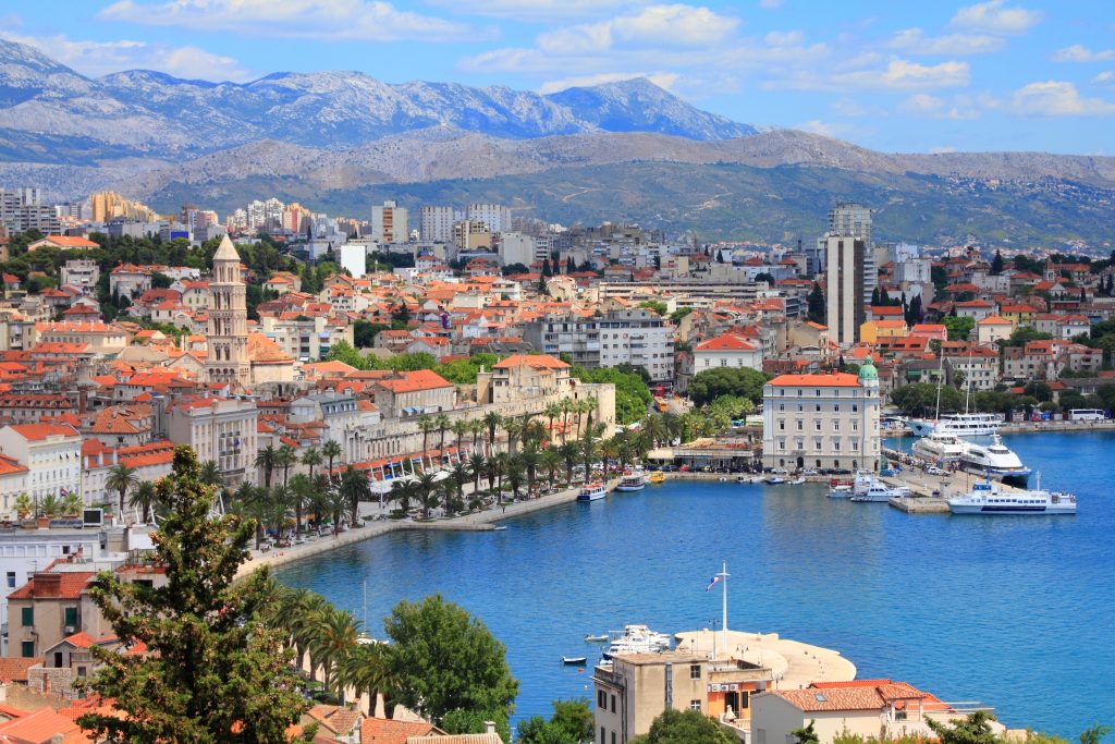 Split, Croatia with Mosor mountains in background